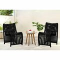 Boraam Lorenzo Rope Outdoor Patio Chairs, Black - Set of 2 77143